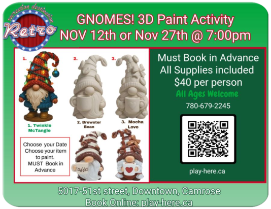 Take part in an instructor led painting class.  All ages welcome!